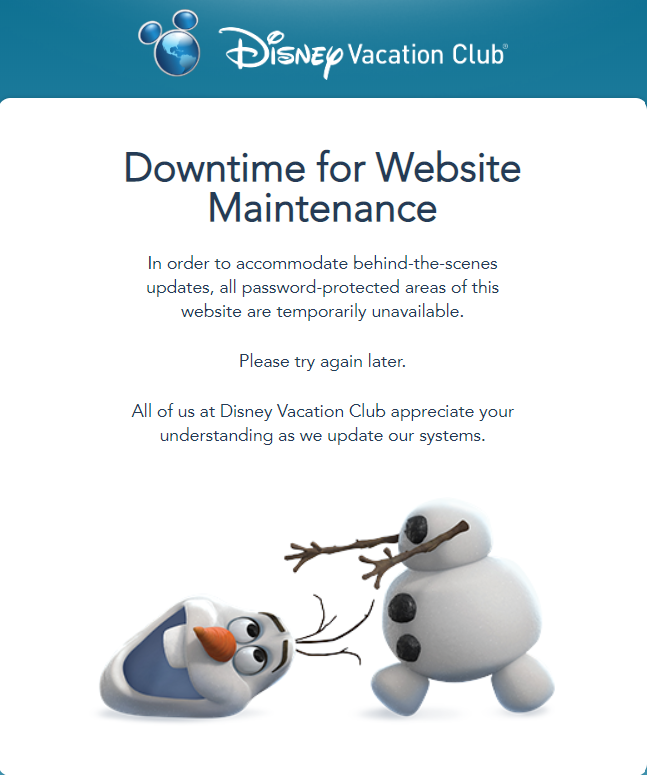 Dvc member services website down or just me dvcinfo community