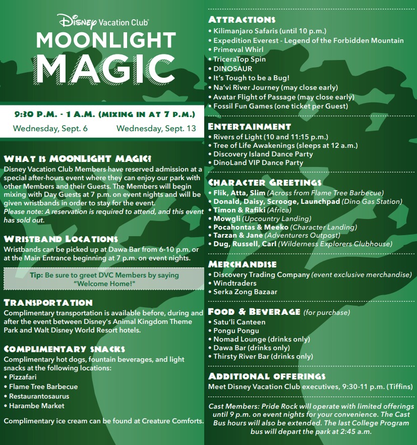 Moonlight Magic at Disney's Animal Kingdom DVCinfo Community